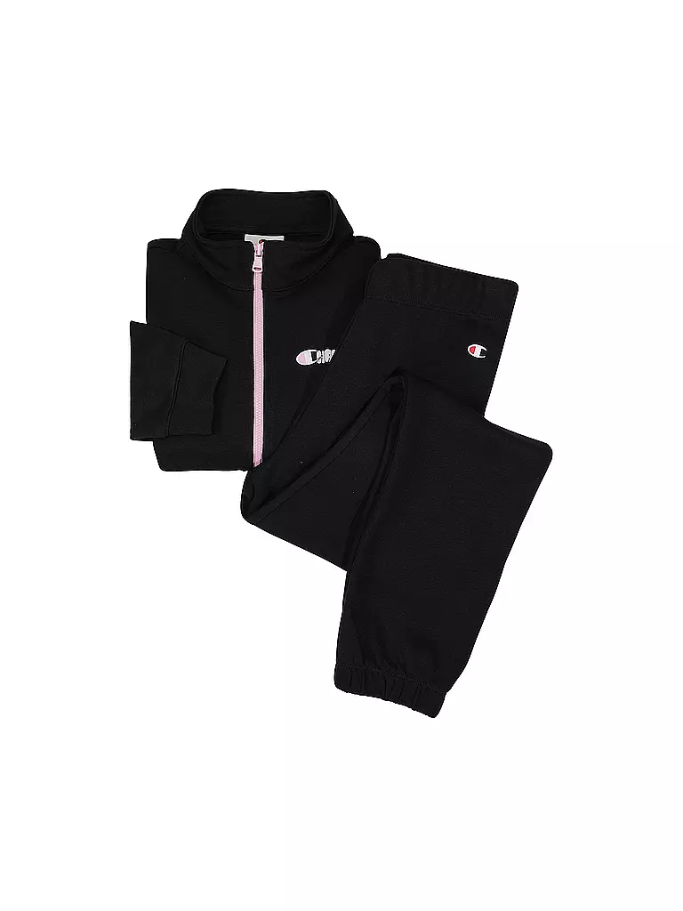 CHAMPION Madchen Jogger Set 2tlg Sweatjacke Jogginghose schwarz